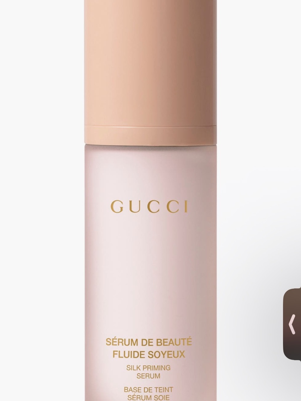 Gucci Silk Priming Serum — Soft Pink & Gold